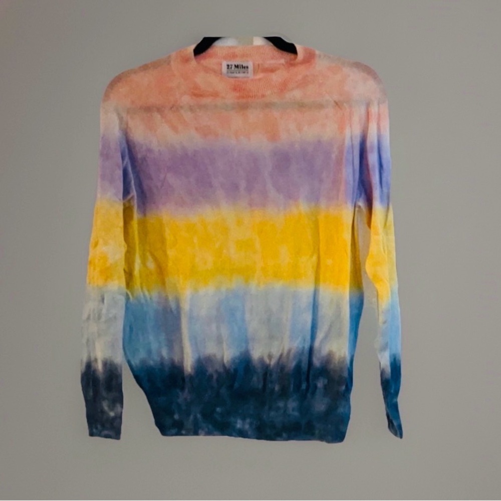 27 miles Malibu xs super soft luxury striped tie dye long sleeve top